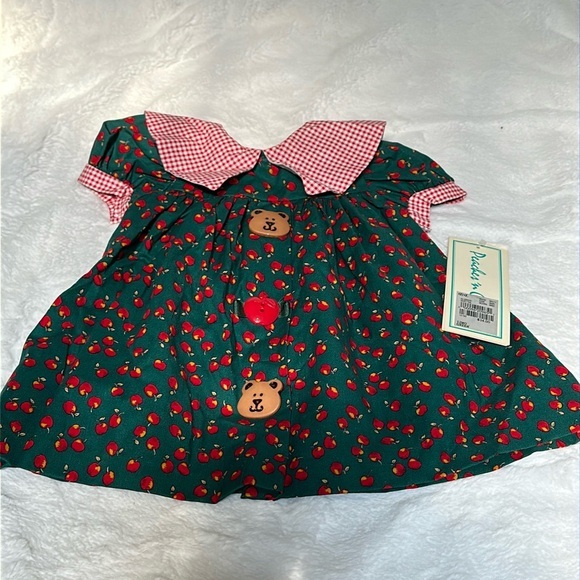 Peaches N Cream Vintage Apple Dress New size 12M - Picture 1 of 9